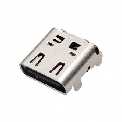 USB 4.0 TYPE C 24p单壳 双贴SMT 板上平贴  L=8.17MM 脚长0.6