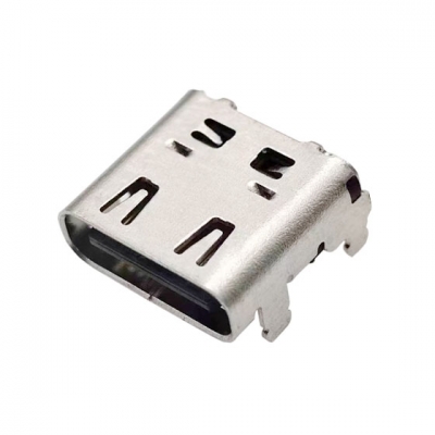 USB 4.0 TYPE C 24p单壳 双贴SMT 板上平贴  L=8.17MM 脚长1.2
