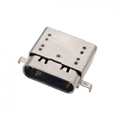 USB 4.0 TYPE C 24p双壳 双贴SMT 板上平贴  L=9.17MM 锡脚0.9