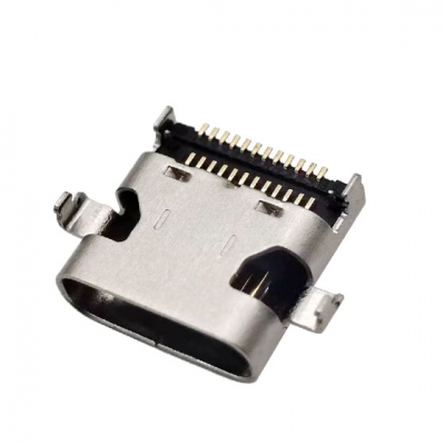 USB 4.0 TYPE C 24p单壳 双贴SMT 沉板1.1mm L=9.17 黑脚长0.8